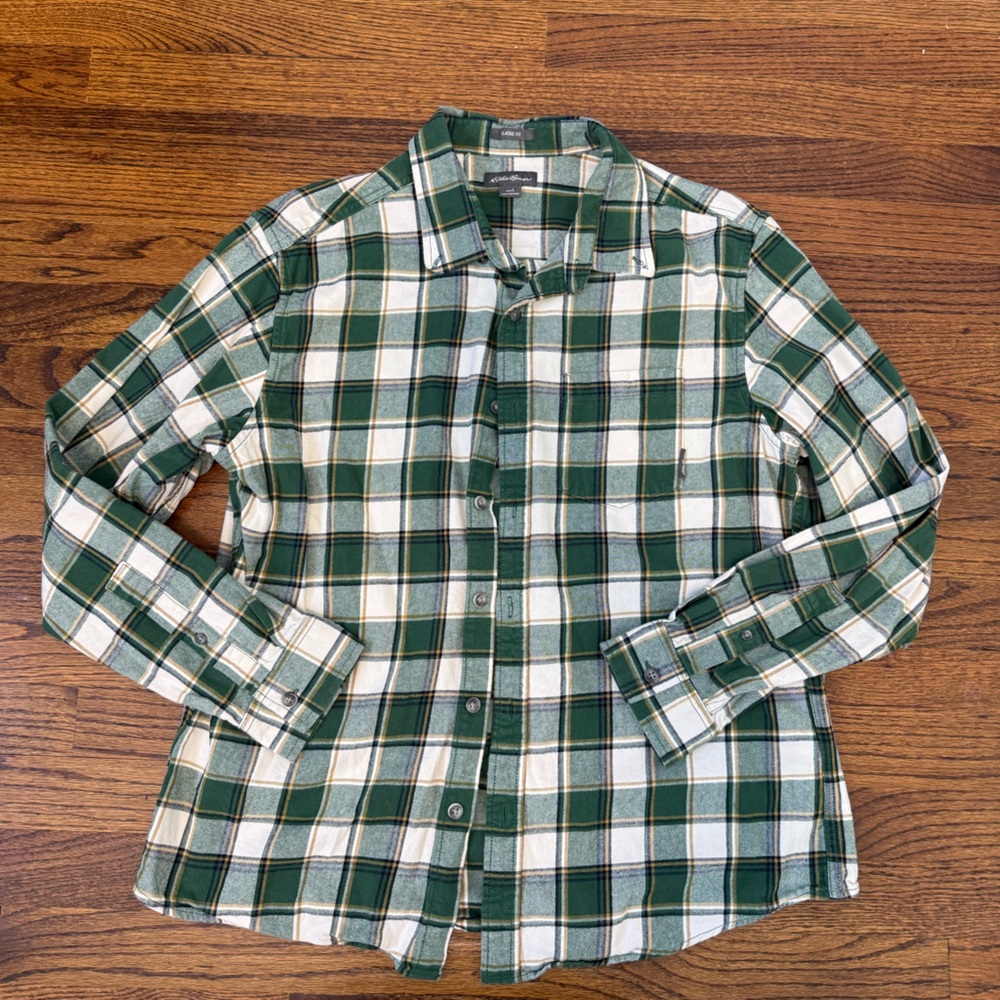 Green Plaid Mens Shirt